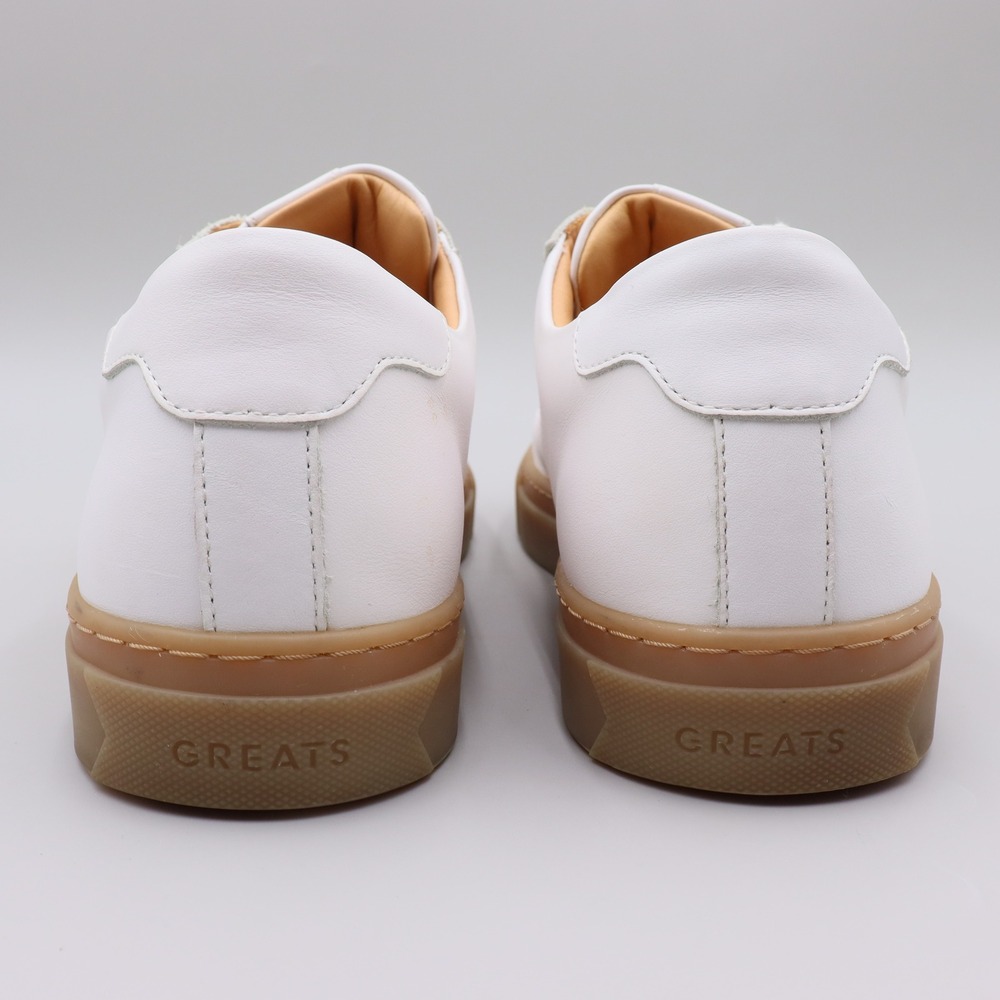 GREATS Royale Sneakers White/Gum Sole Men's Size 12 US Low Top Casual Sneakers - Picture 7 of 9